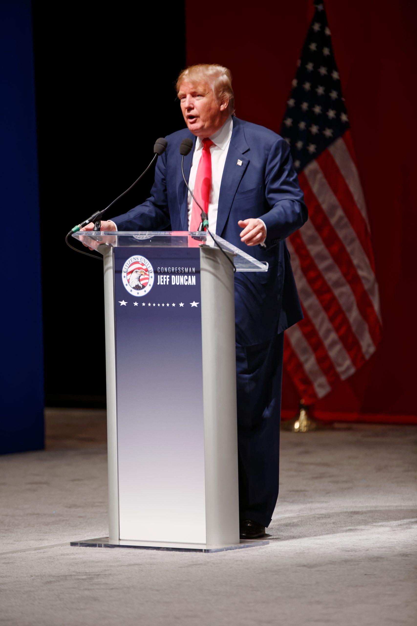 Donald Trump Sr at Citizens United Freedom Summit in Greenville South Carolina May 2015 by Michael Vadon