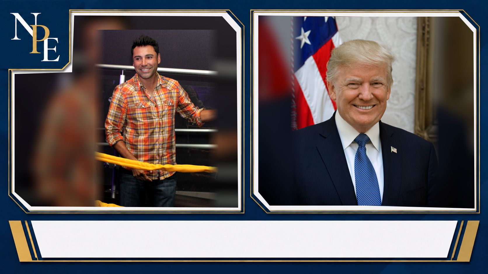 Oscar De La Hoya and Donald Trump featured editorial graphic