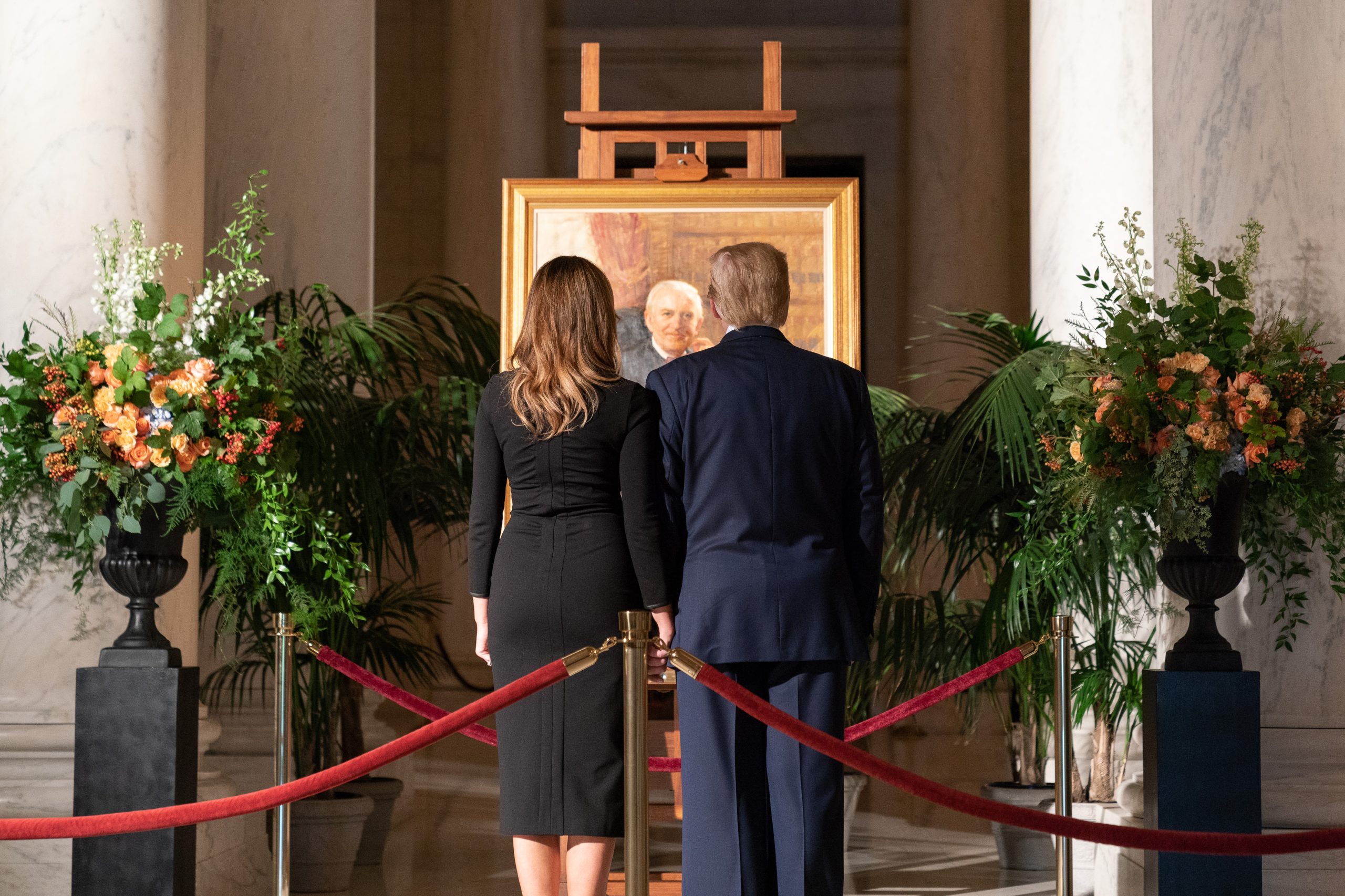 President Trump and Mrs. Trump Pay Respects to U.S. Supreme Court Justice John Paul Stevens