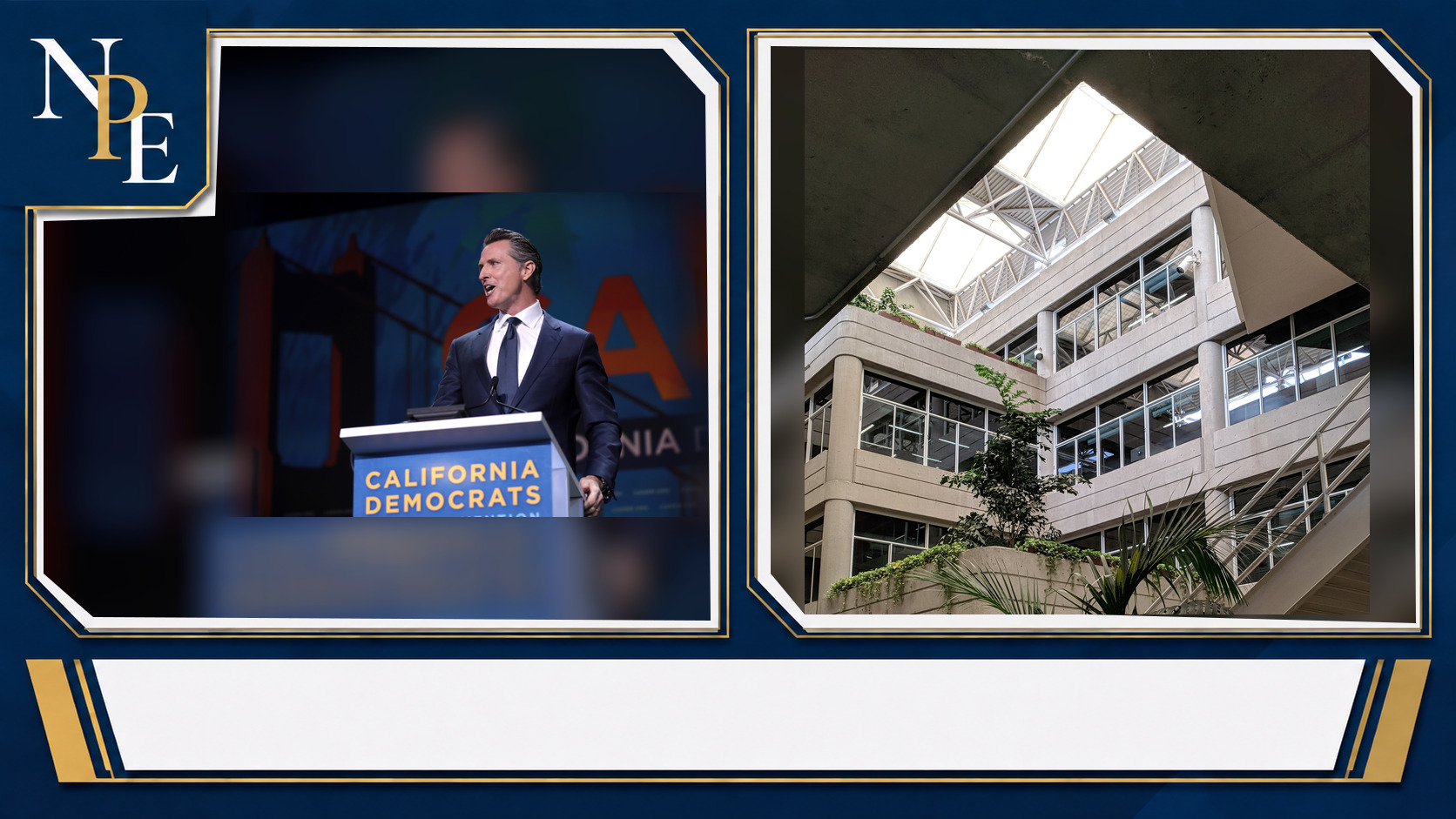 Gavin Newsom and California Energy Commission featured editorial graphic