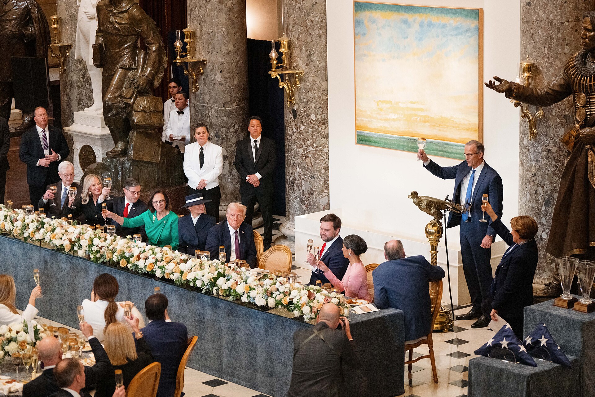 John Thune toasts to Donald Trump