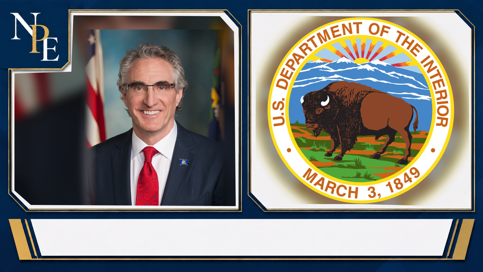 Doug Burgum and U.S. Department of the Interior featured editorial graphic