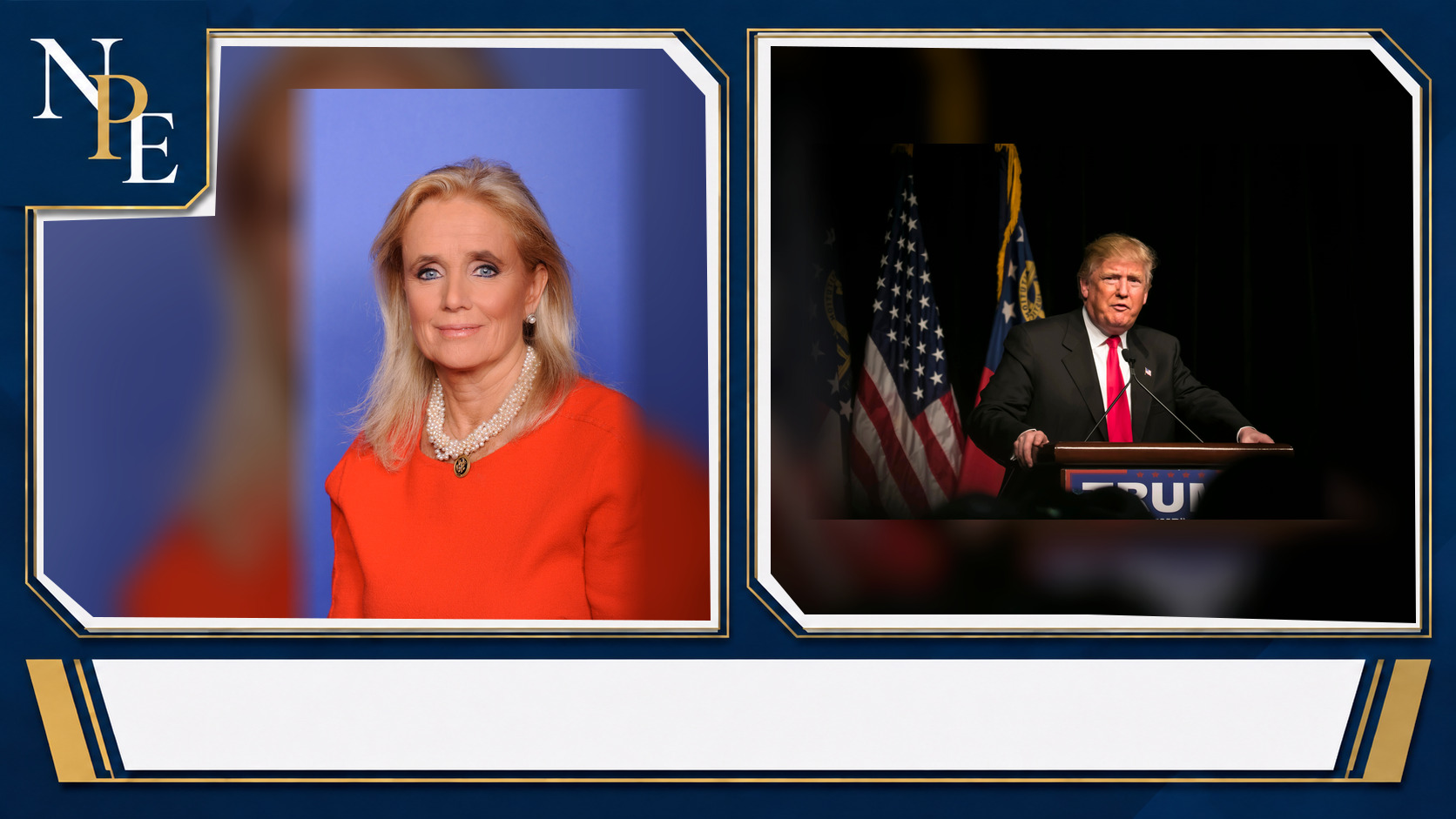 Debbie Dingell and Donald Trump featured editorial graphic