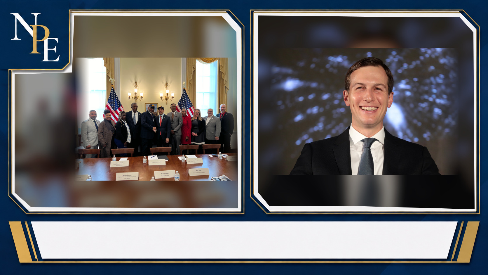 Hakeem Jeffries and Jared Kushner featured editorial graphic