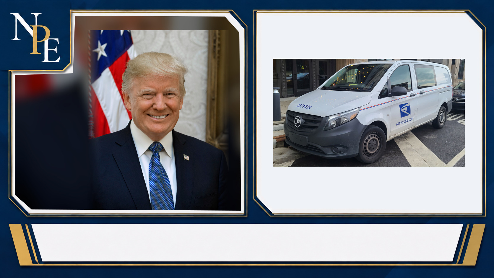 Donald Trump and United States Postal Service featured editorial graphic