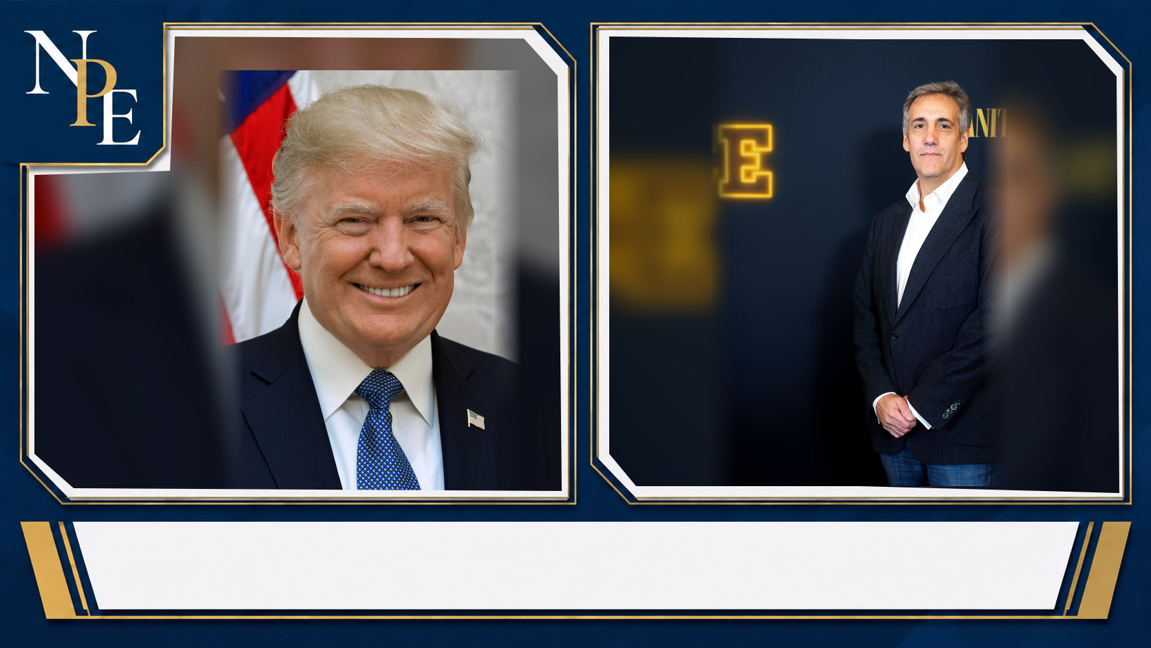 Donald Trump and Michael Cohen featured editorial graphic