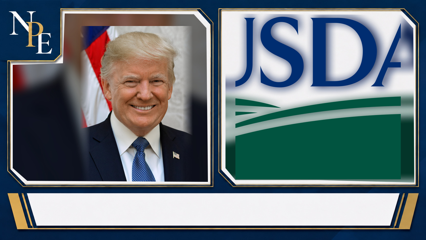 Donald Trump and U.S. Department of Agriculture Economic Research Service featured editorial graphic