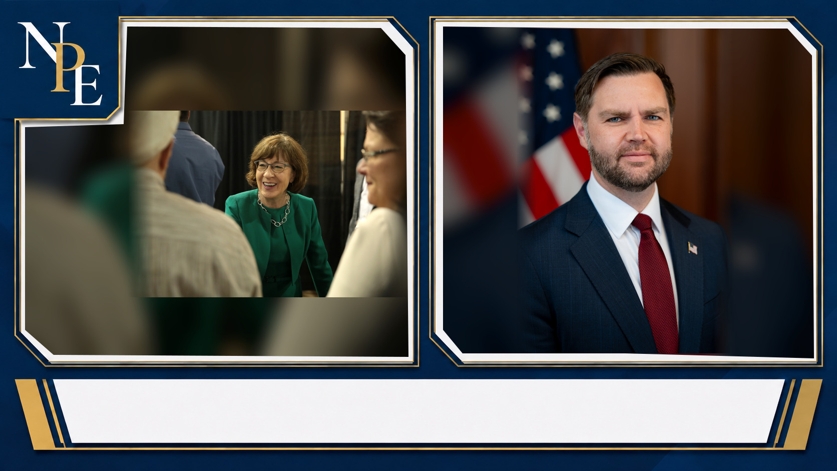 Susan Collins and JD Vance featured editorial graphic