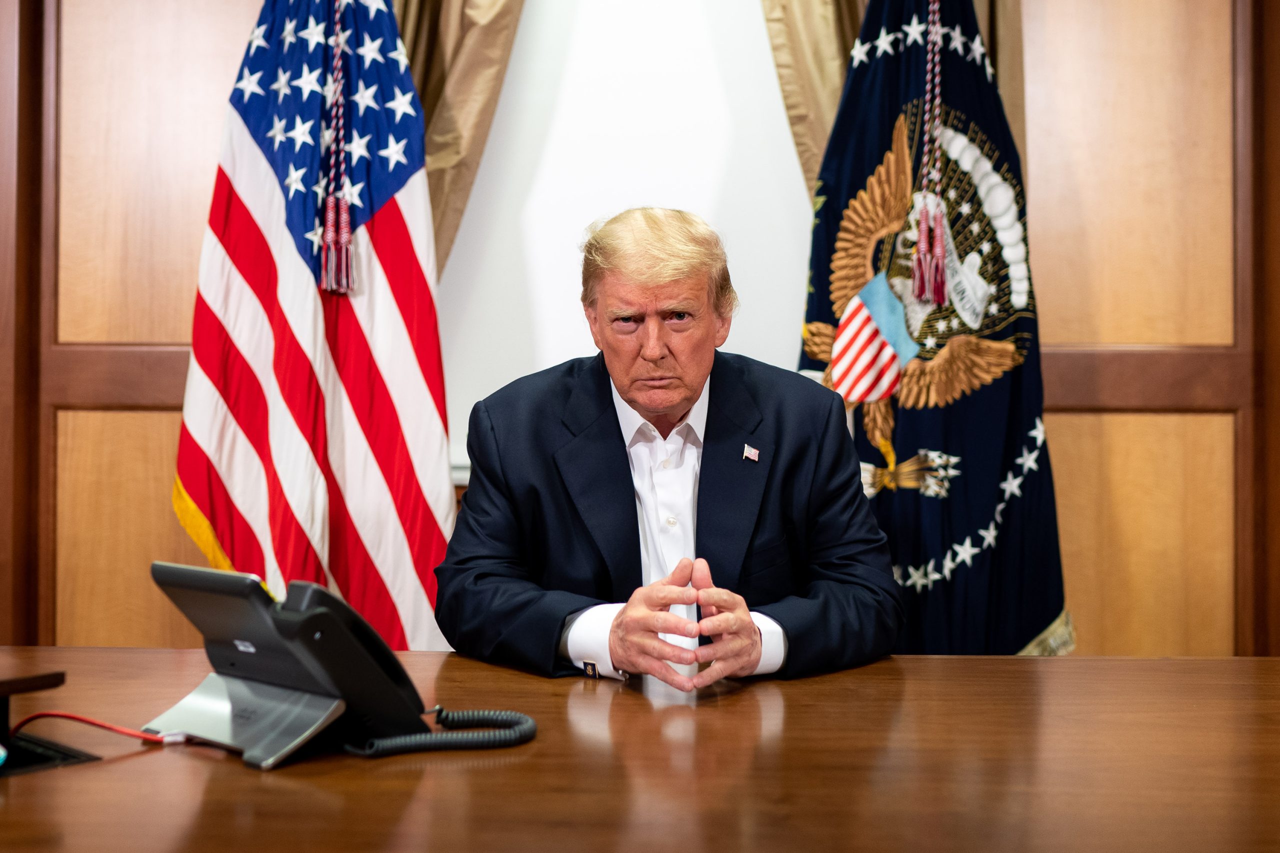 President Trump Works at Walter Reed National Military Medical Center