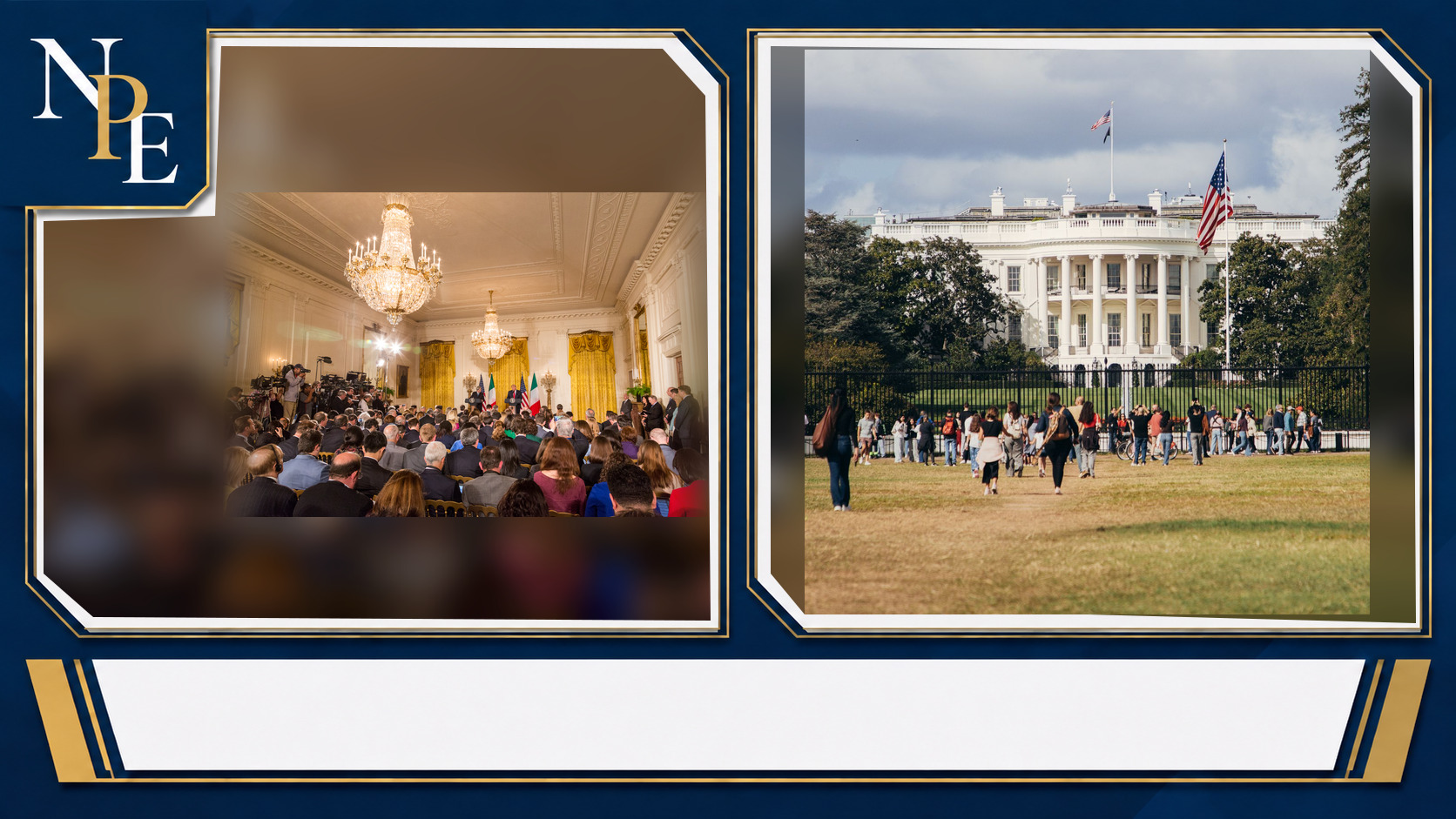 Donald Trump and White House featured editorial graphic