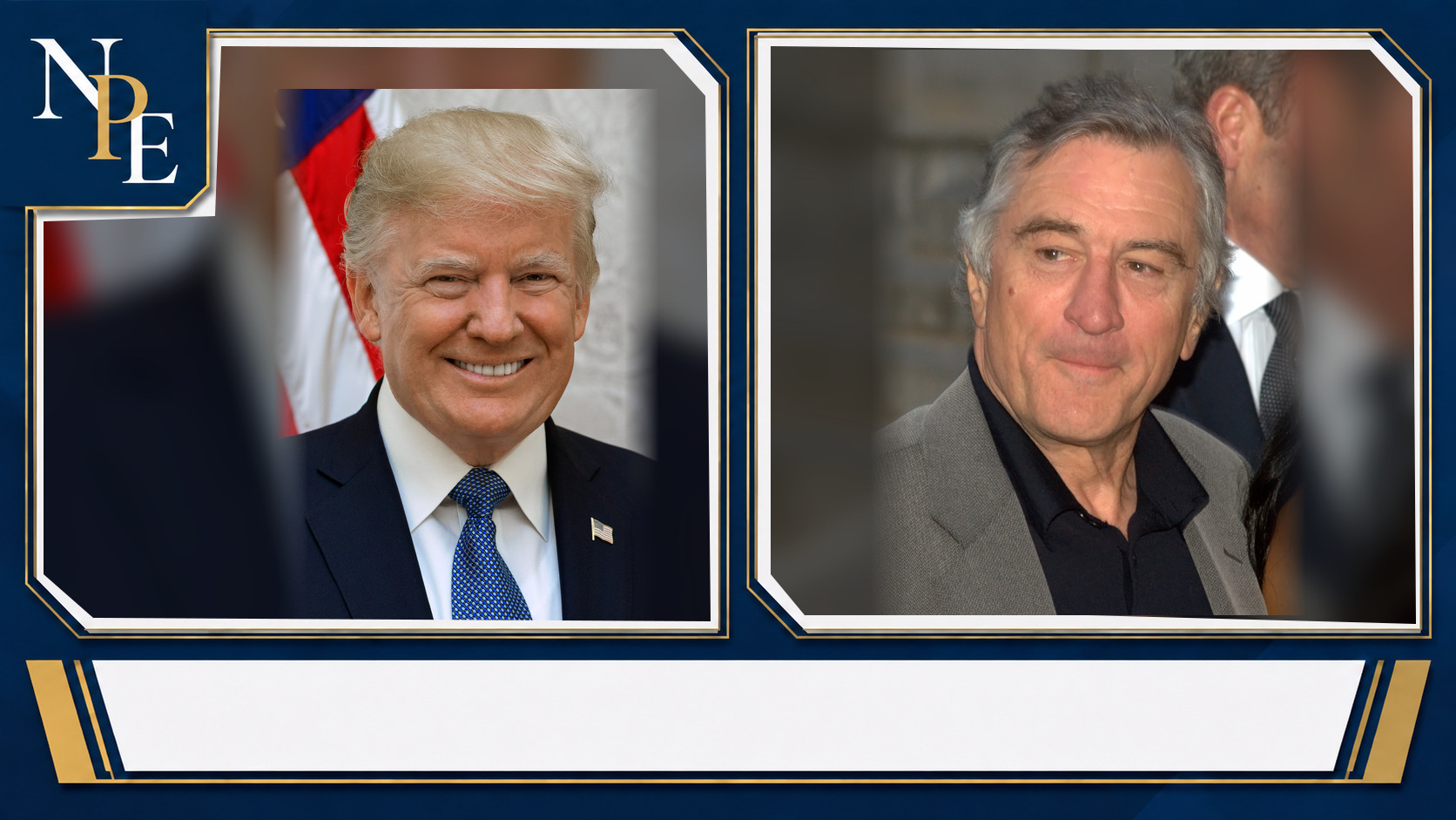 Donald Trump and Robert De Niro featured editorial graphic