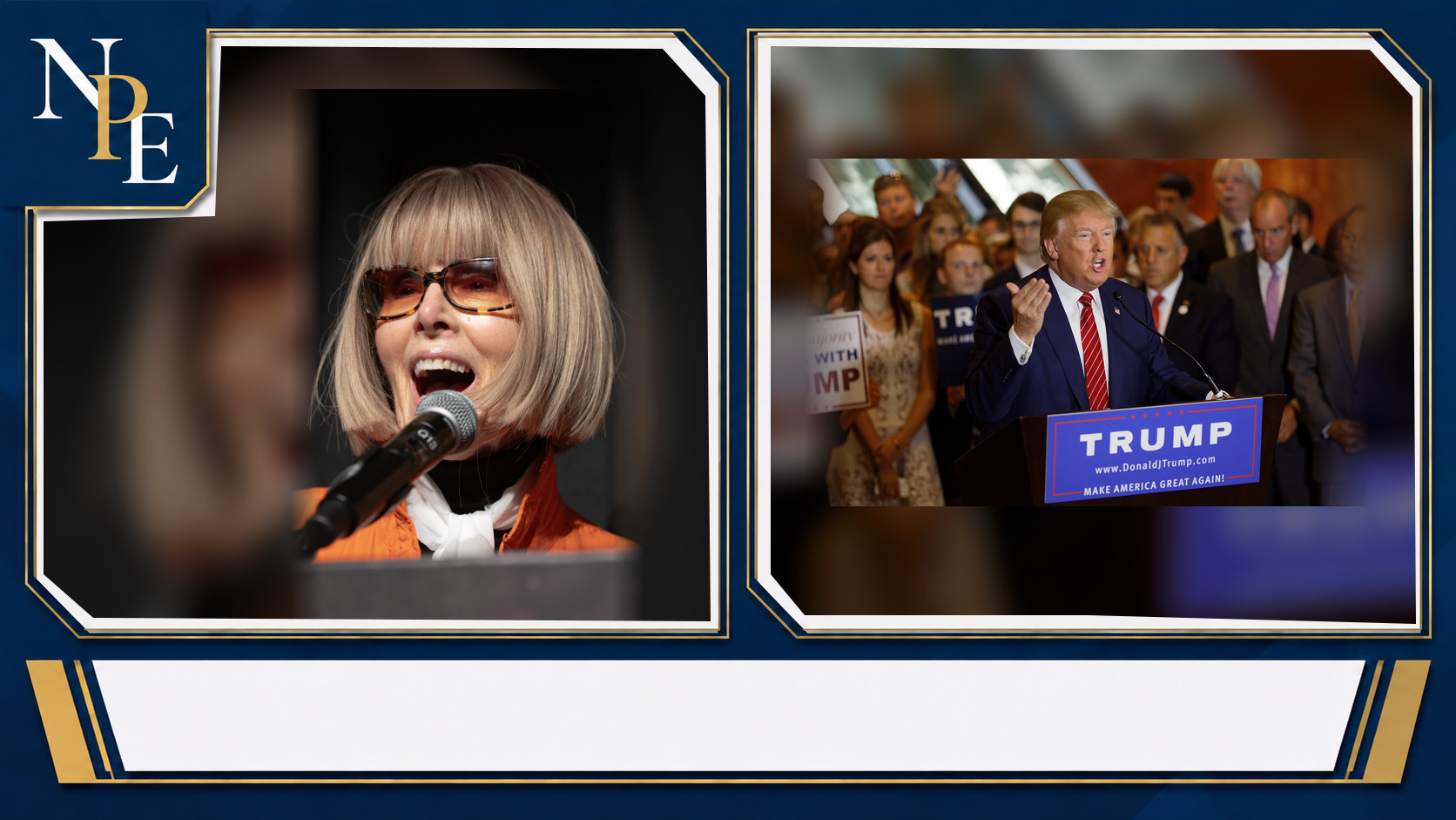 E. Jean Carroll and Donald Trump featured editorial graphic