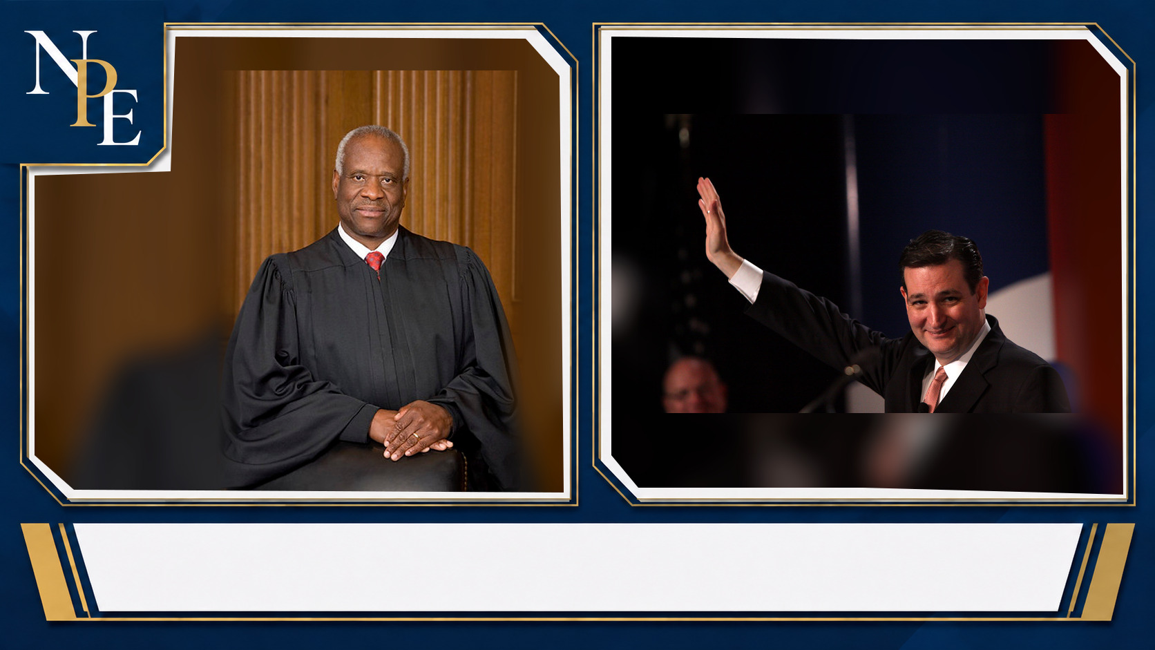 Clarence Thomas and Ted Cruz featured editorial graphic