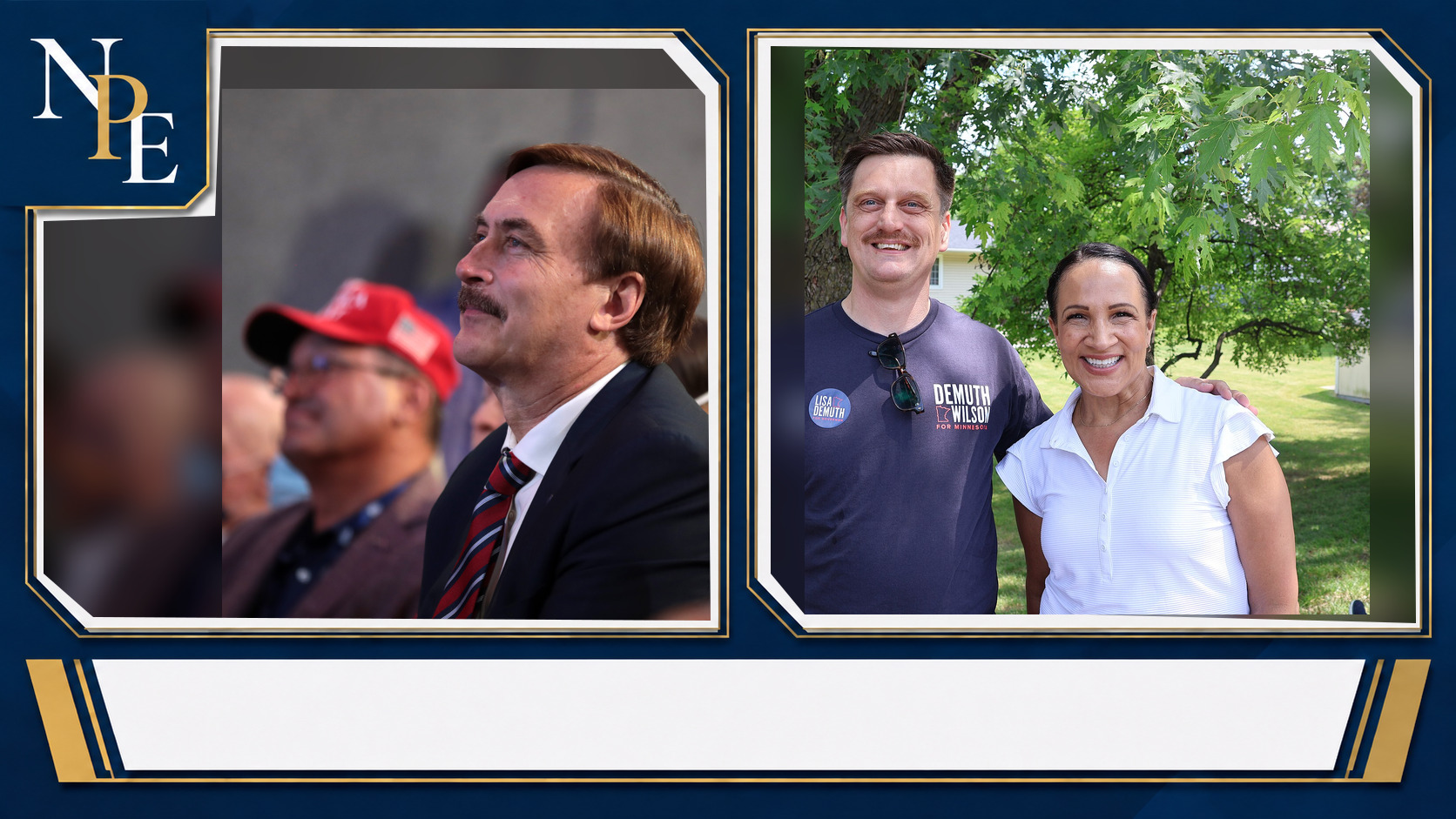 Mike Lindell and Lisa Demuth featured editorial graphic