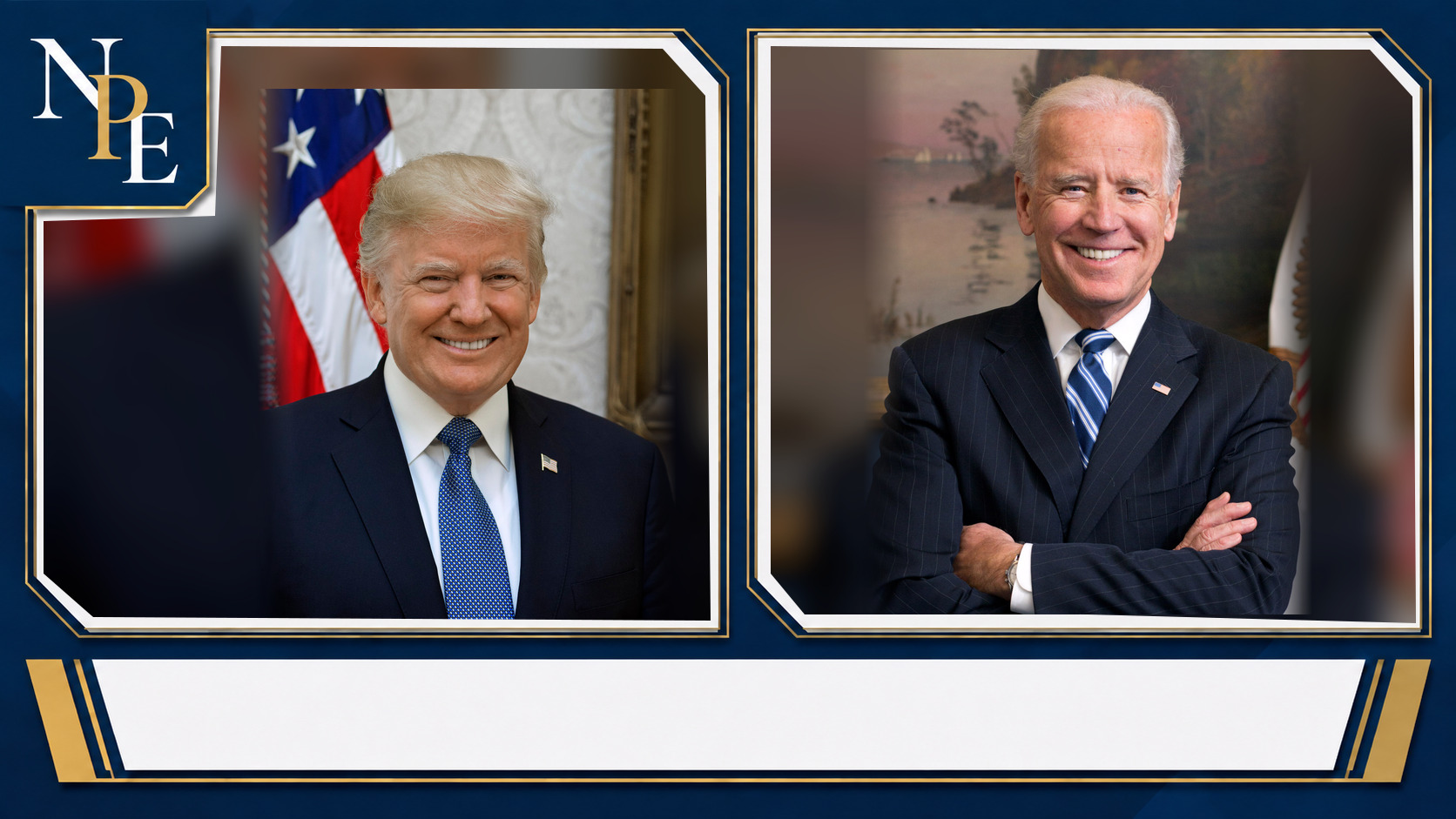 Donald Trump and Joe Biden featured editorial graphic