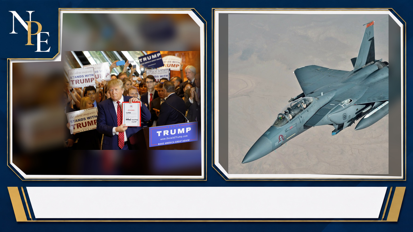Donald Trump and U.S. Central Command featured editorial graphic