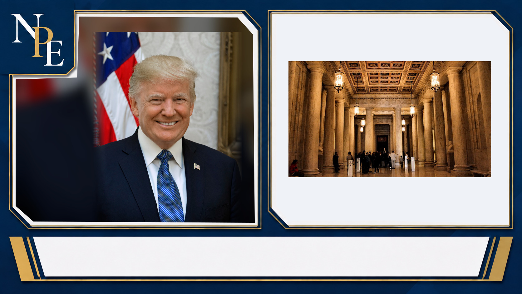 Donald Trump and Supreme Court of the United States featured editorial graphic