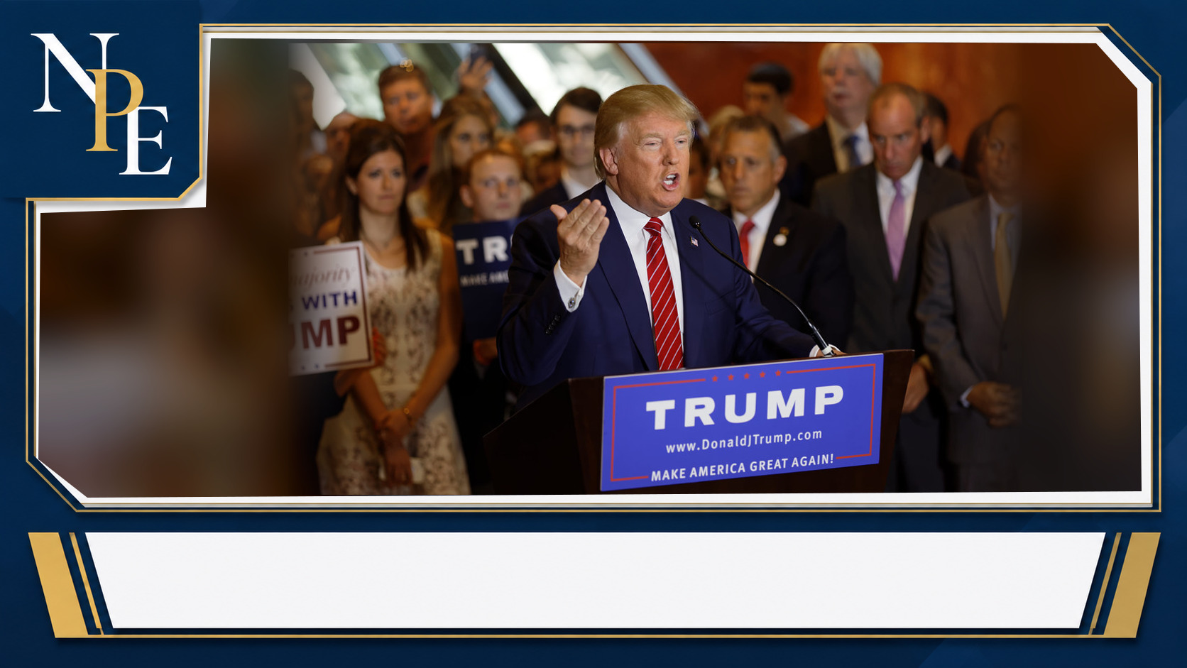 Donald Trump featured editorial graphic