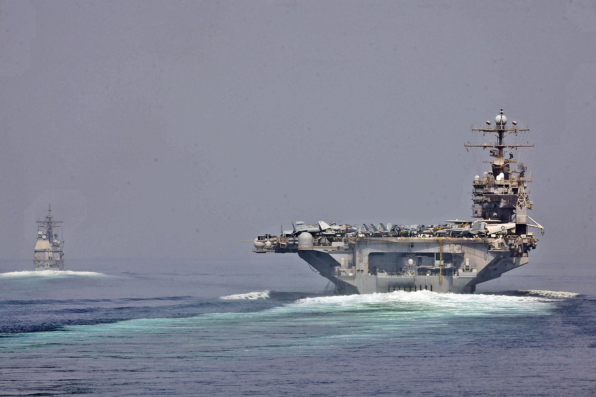 Flickr Official U.S. Navy Imagery U.S. Navy ships transit the Strait of Hormuz.