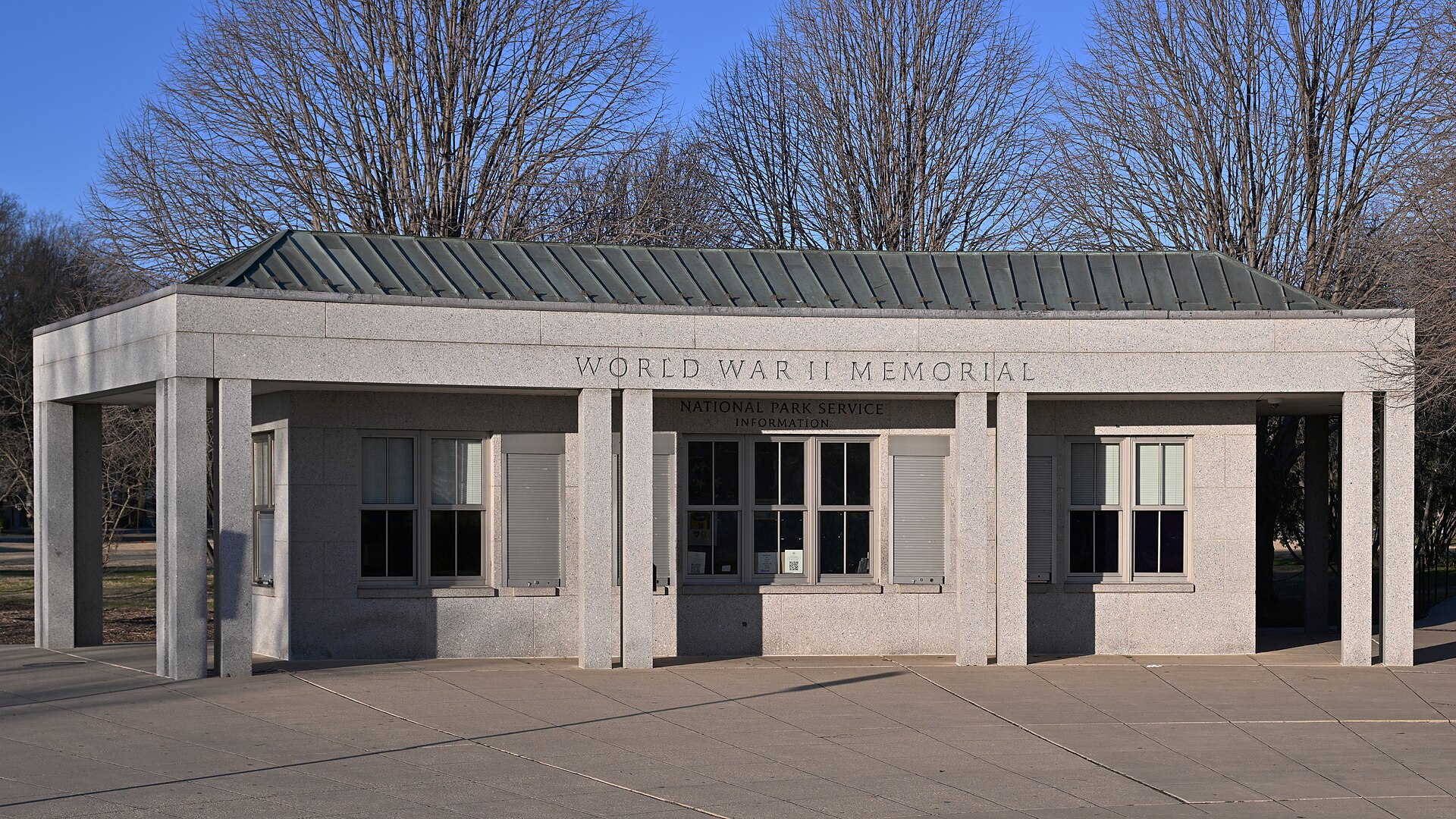 World War II Memorial information kiosk Washington DC 2024 01 14 08 28 56