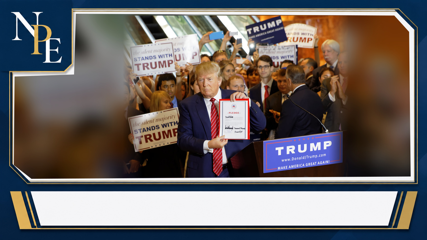 Donald Trump featured editorial graphic