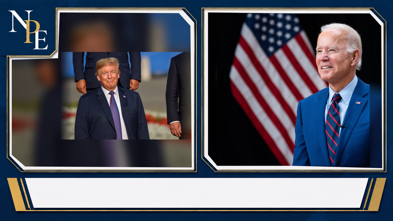 Donald Trump and Joe Biden featured editorial graphic