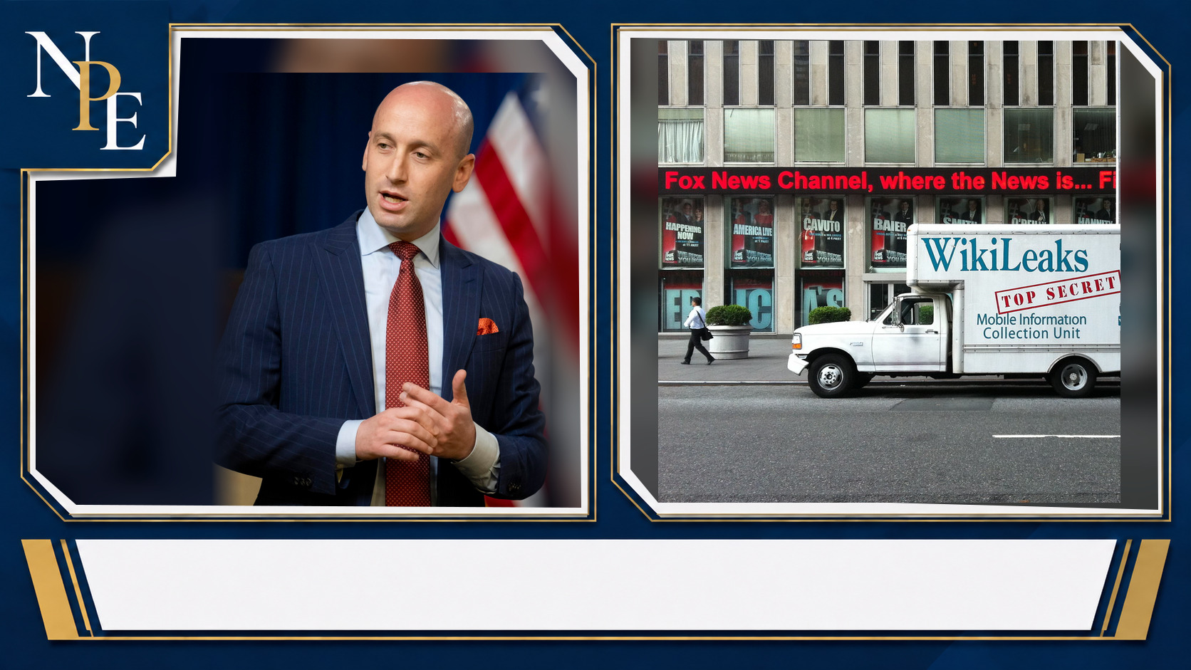 Stephen Miller and Fox News featured editorial graphic