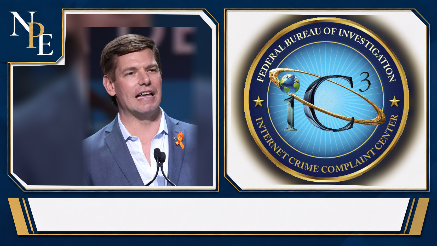 Eric Swalwell and Federal Bureau of Investigation featured editorial graphic