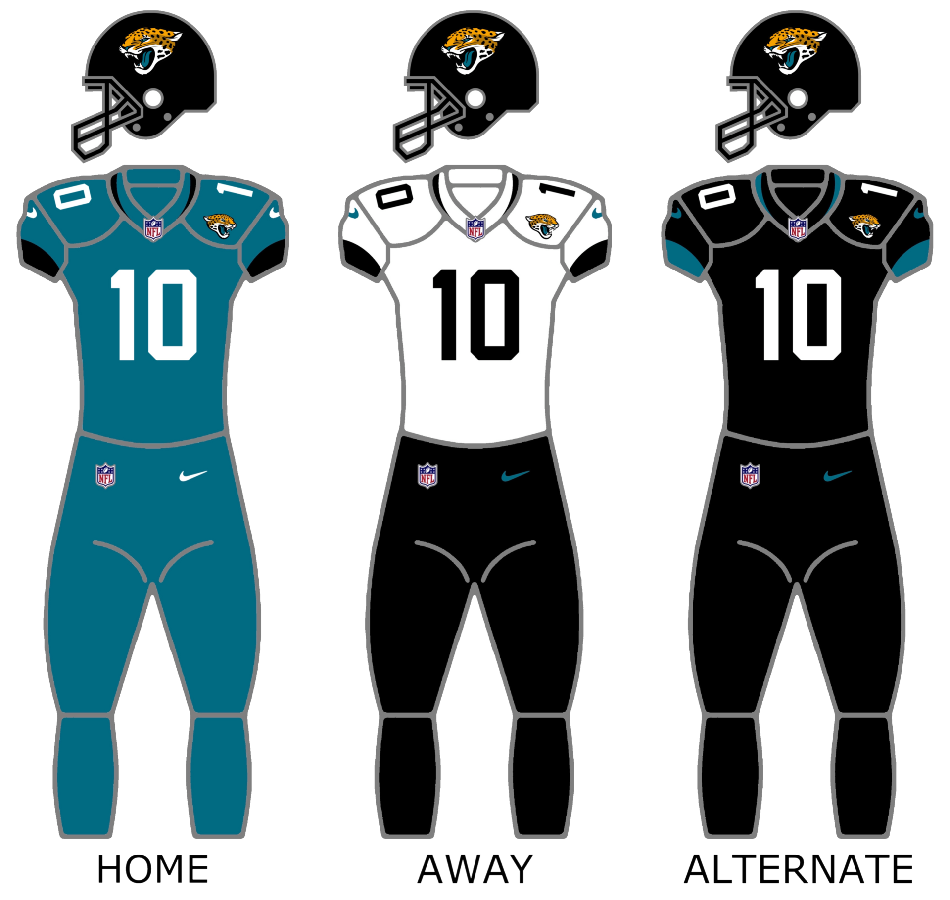 Jacksonville Jaguars Uniforms 2021 2023