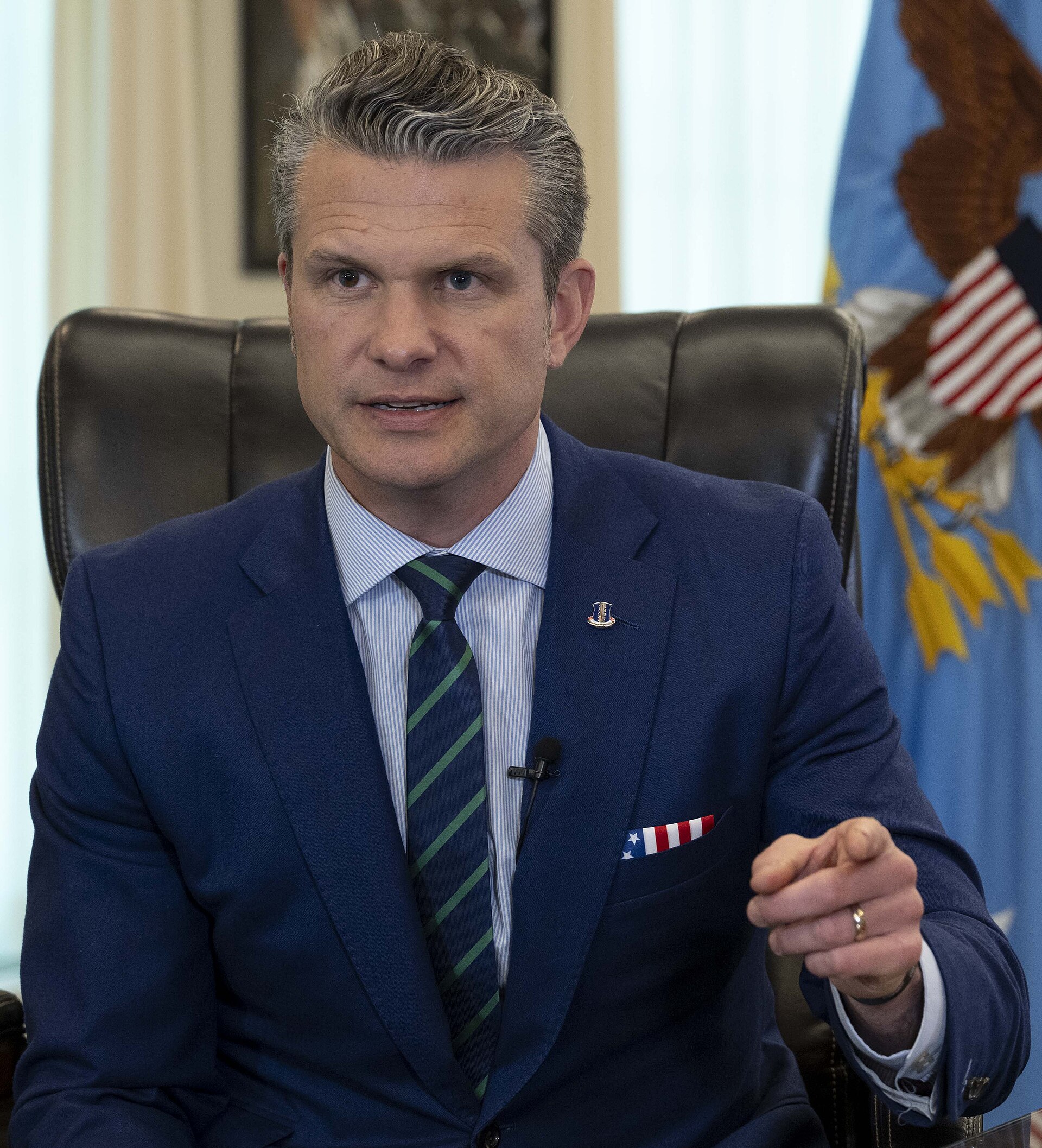 Pete Hegseth at the Pentagon, USA on April 23, 2025