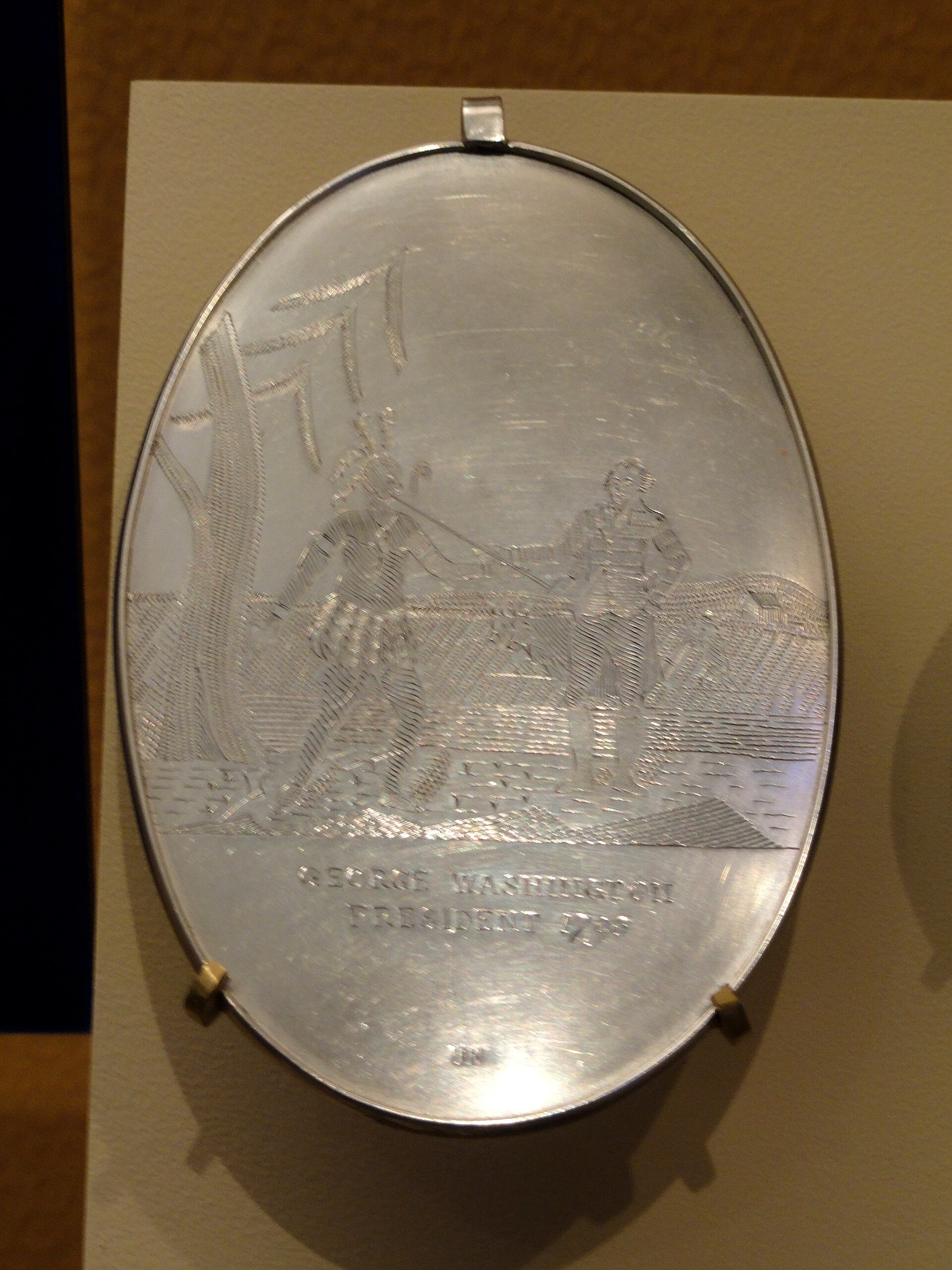 George Washington presidential peace medal for Native American leaders National Museum of American History DSC06307