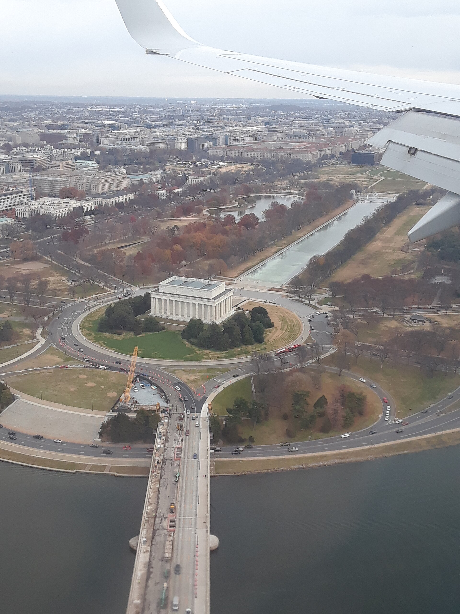 Lincoln Memorial and Reflecting Pool DC Aerial