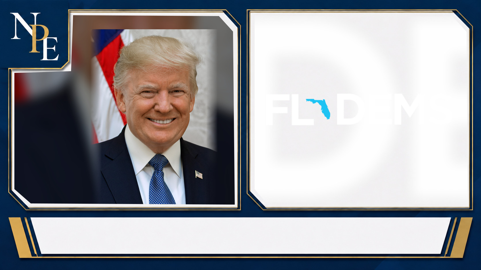 Donald Trump and Democratic Party featured editorial graphic