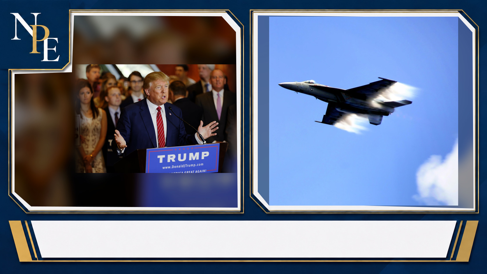 Donald Trump and U.S. Navy featured editorial graphic
