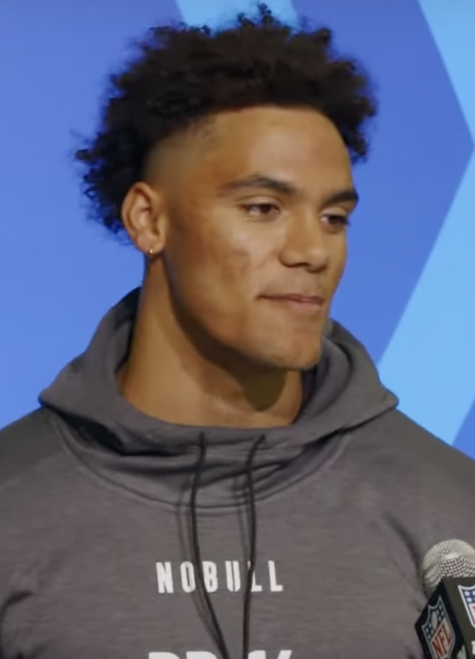 Christian Gonzalez NFL Combine (cropped)