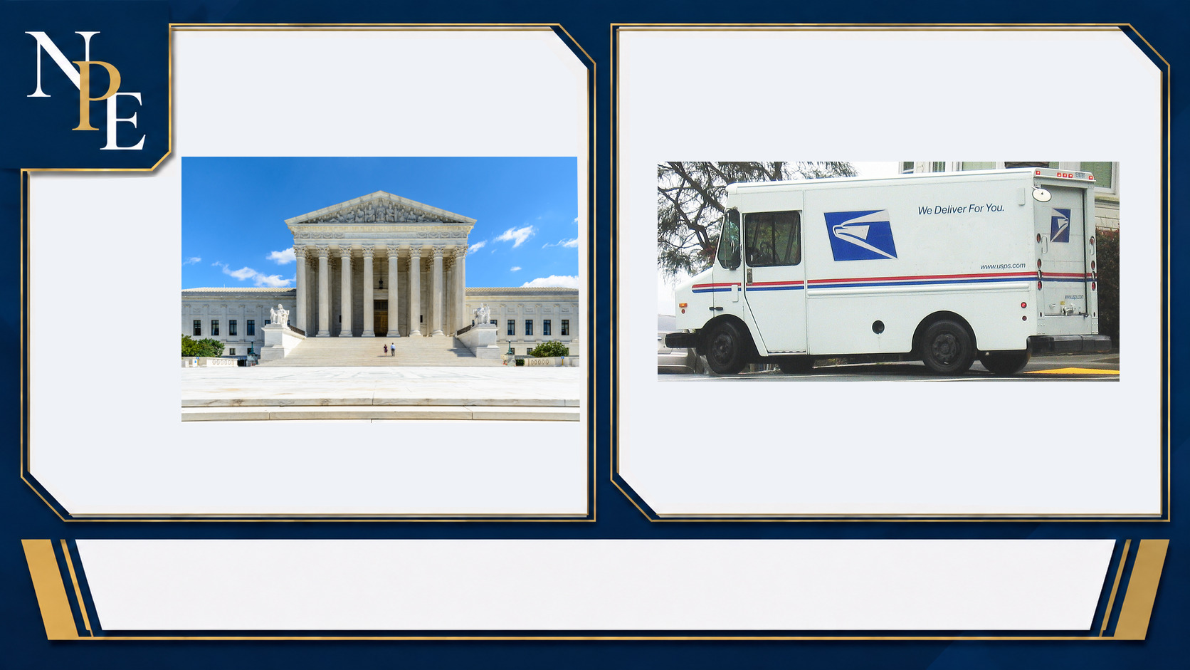 Supreme Court of the United States and United States Postal Service featured editorial graphic