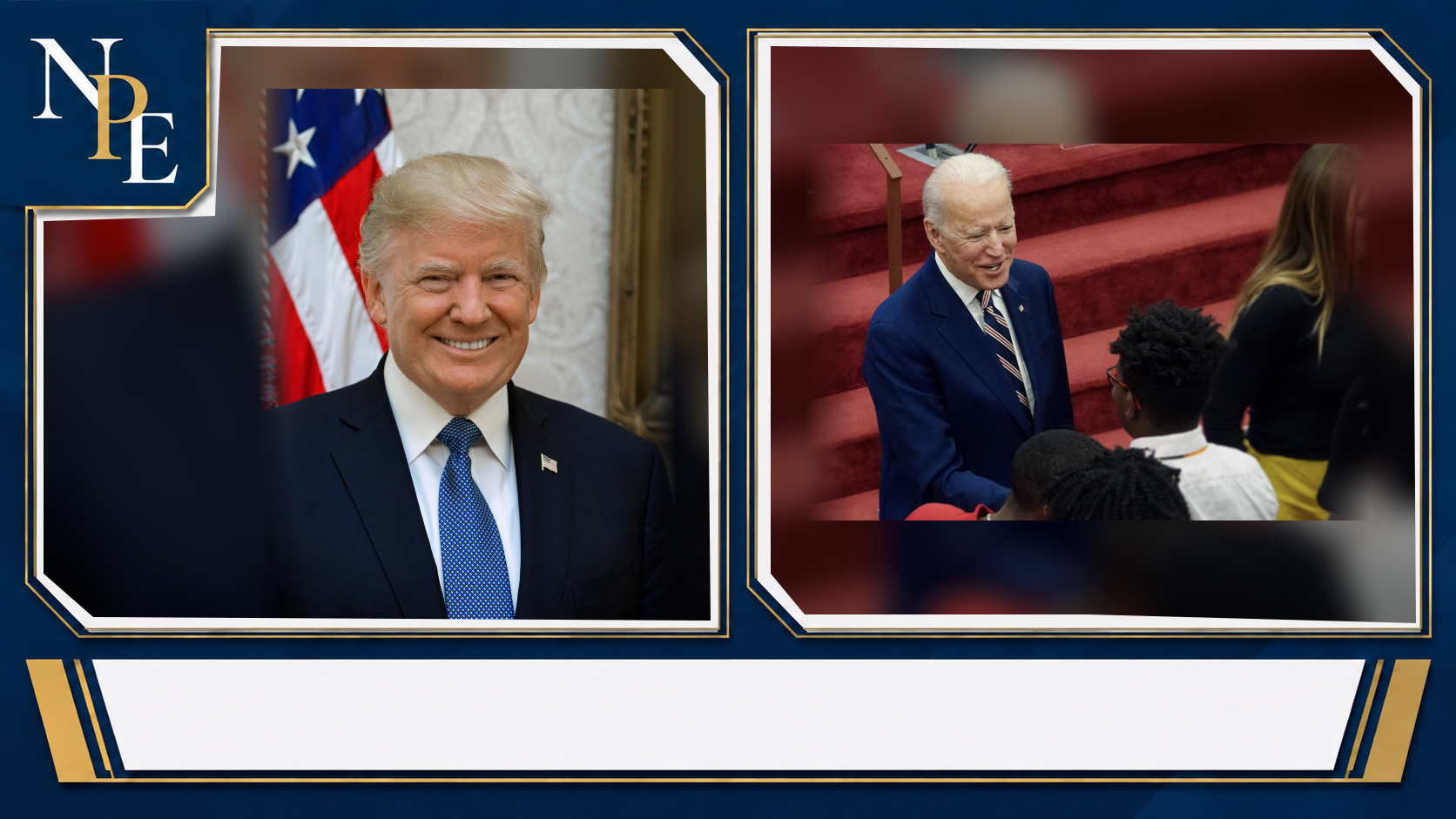 Donald Trump and Joe Biden featured editorial graphic
