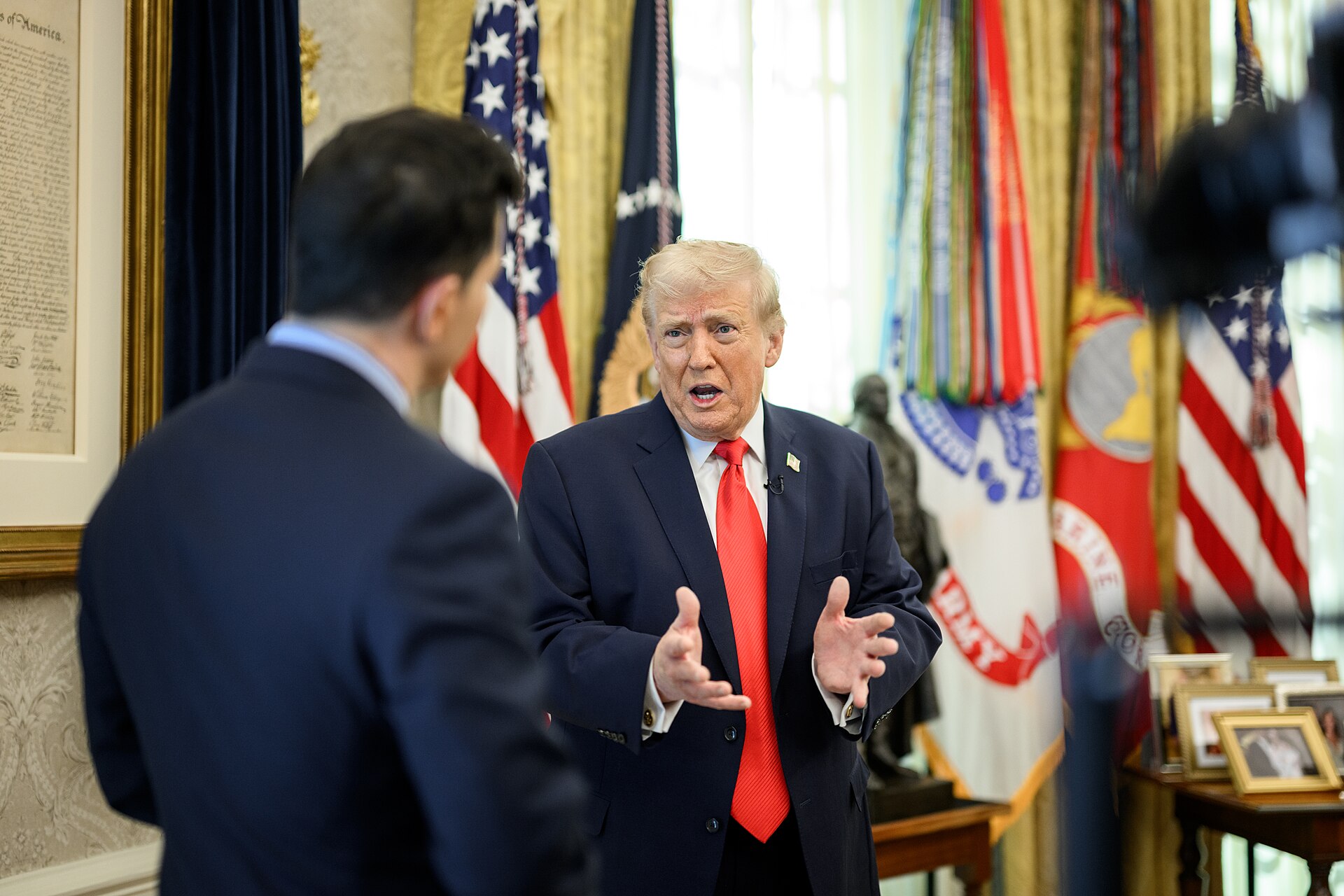 P20260204MR 0292 President Donald Trump sits for an interview with NBC News anchor Tom Llamas