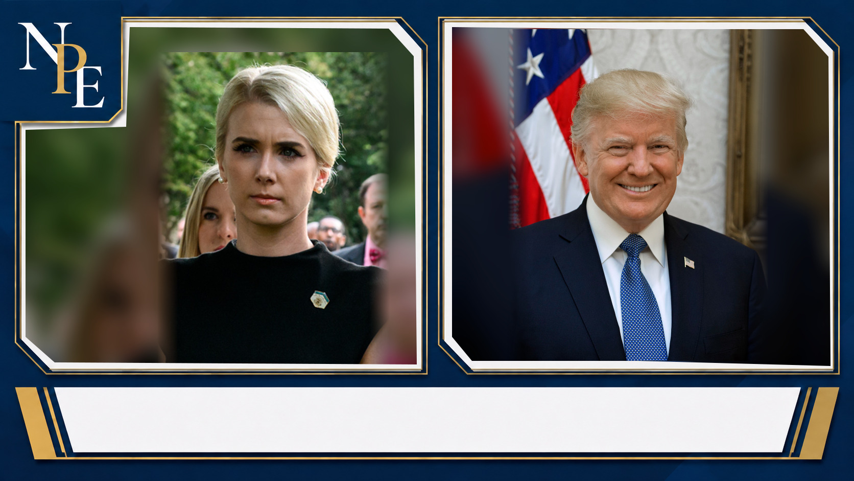 Natalie Harp and Donald Trump featured editorial graphic