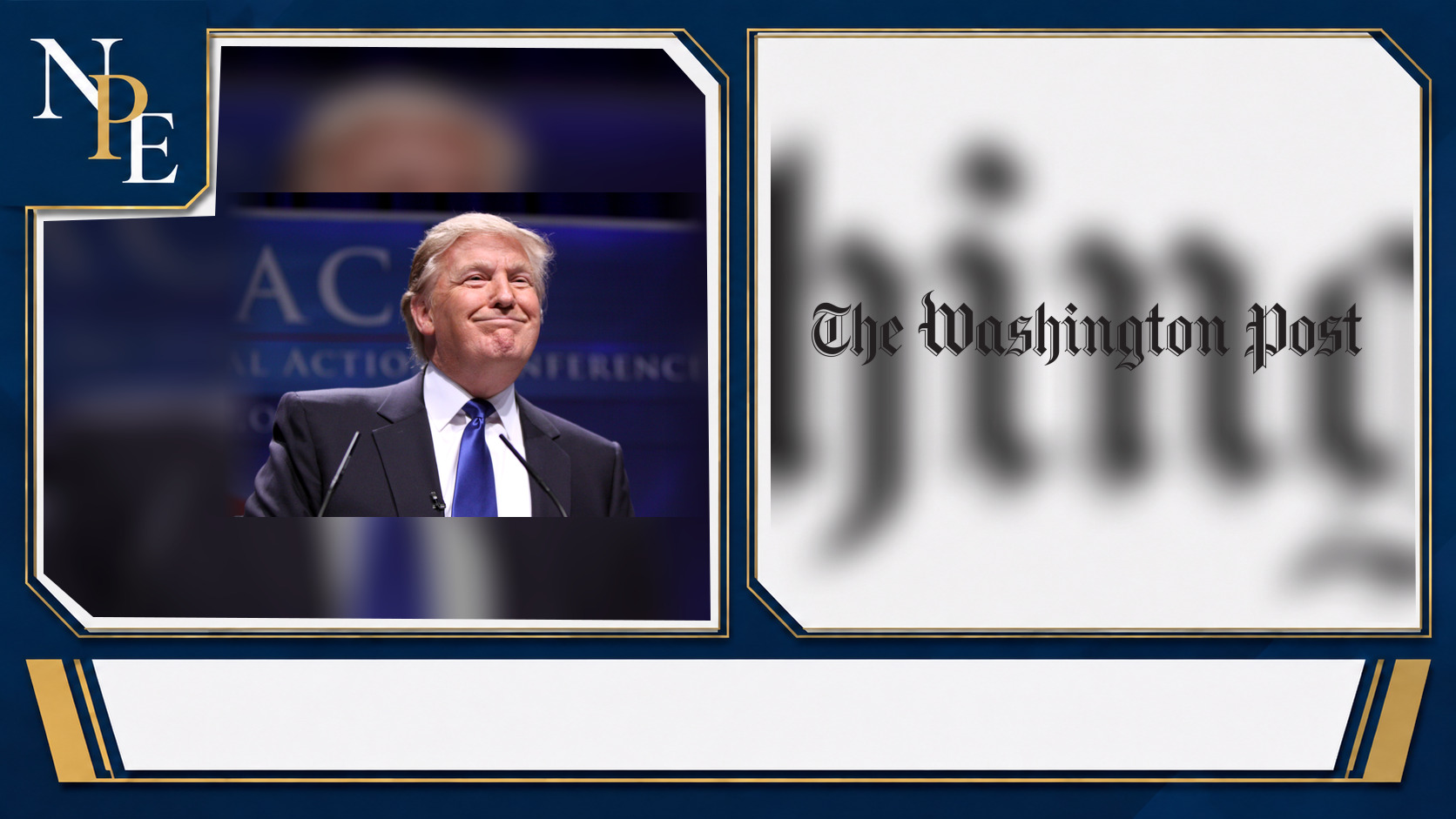 Donald Trump and The Washington Post featured editorial graphic
