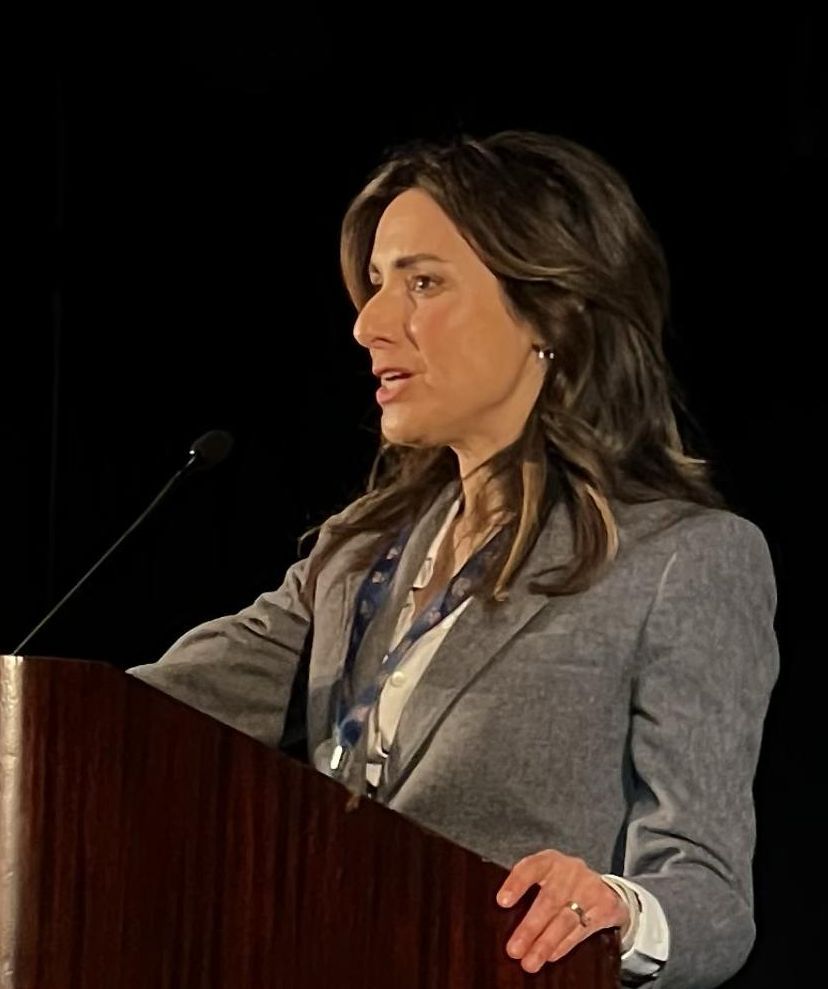 Gina Hinojosa at the AFL CIO COPE convention in 2024
