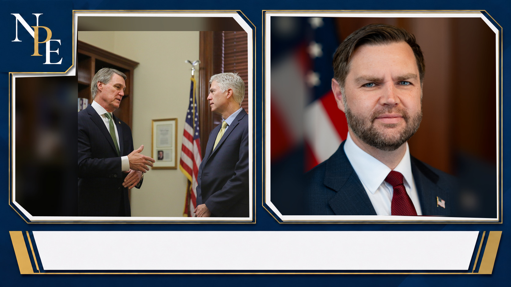 Neil Gorsuch and J.D. Vance featured editorial graphic